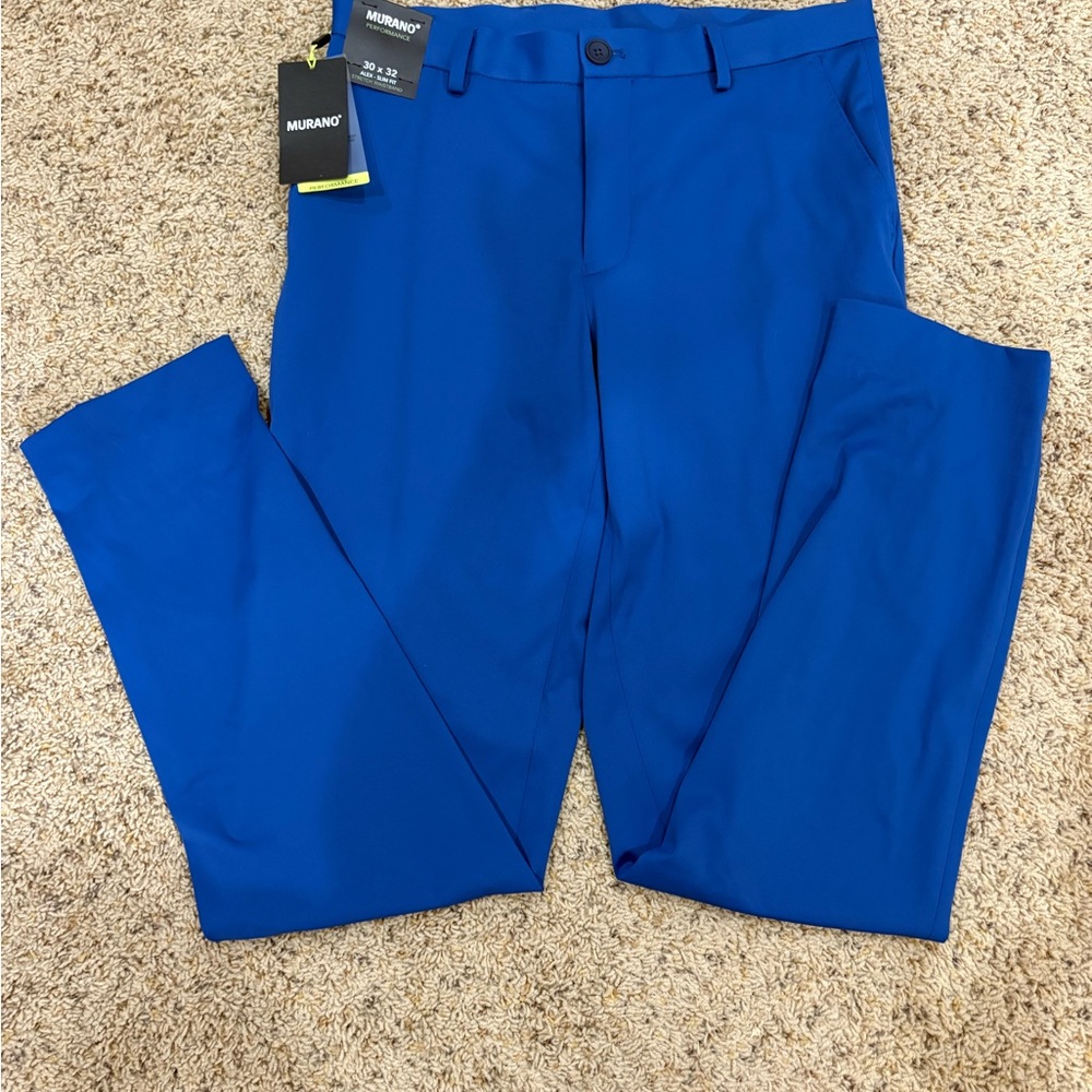 Murano Men's Vibrant Blue Dress Pants